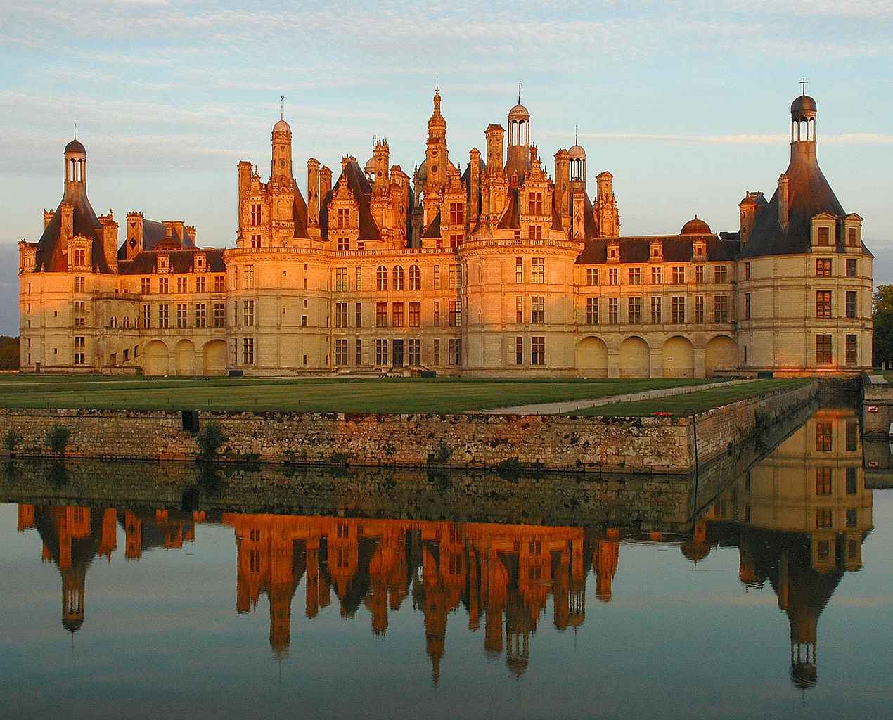 Château de Chambord, a monument of French Renaissance, Chambord in  Loir-et-Cher, France.